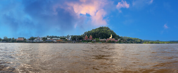 Golden Triangle the 3 borders of Thailand Laos and Myanmar lovely Golden Buddha on the Mekong River...