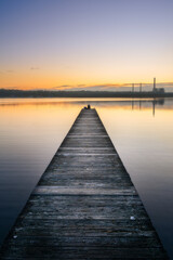 Obraz premium sunset on the lake