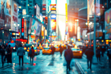 Blurred Bokeh New York City Background  - obrazy, fototapety, plakaty
