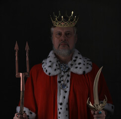portrait of a bearded medieval old king