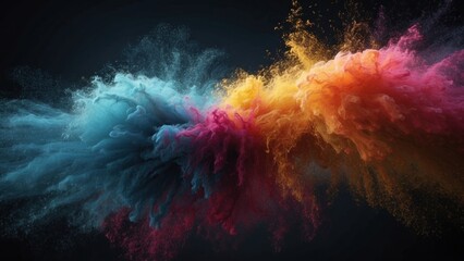 Technology particle abstract background with vibrant colors and dynamic motion