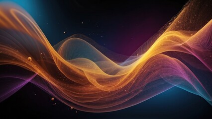 Technology particle abstract background with vibrant colors and dynamic motion