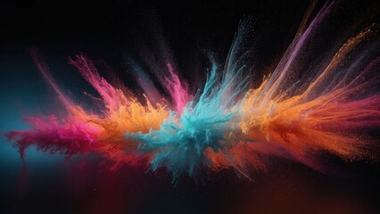 Fototapeta premium Technology particle abstract background with vibrant colors and dynamic motion
