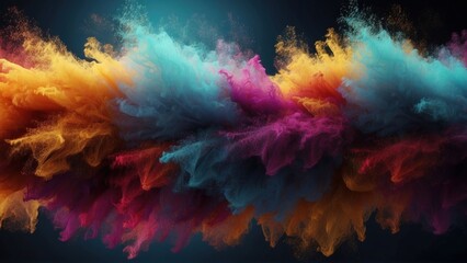 Fototapeta na wymiar Technology particle abstract background with vibrant colors and dynamic motion