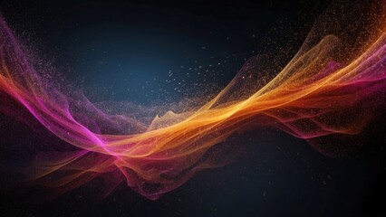 Fototapeta premium Technology particle abstract background with vibrant colors and dynamic motion