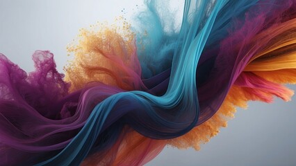 Technology particle abstract background with vibrant colors and dynamic motion