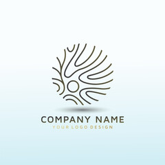 Stunning Minimalist Neuron Inspired Logo