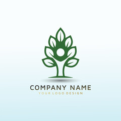 Obraz premium Fresh new company looking to save trees logo