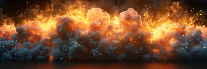Explosion Border Isolated on Transparent Background