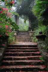 Romantic escapade in a lush garden, ideal for love-themed advertising