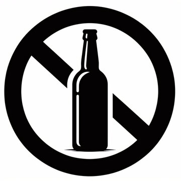 recommend clip art: Ningún icono de línea delgada vectorial relacionado con el signo de alcohol. Botella de vino y copa en señal de prohibición. Aislado sobre fondo blanco. Trazo editable. Ilustración vectorial.