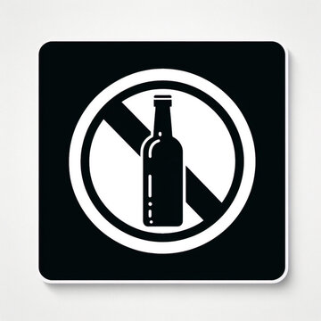 recommend clip art: Ningún icono de línea delgada vectorial relacionado con el signo de alcohol. Botella de vino y copa en señal de prohibición. Aislado sobre fondo blanco. Trazo editable. Ilustración vectorial.