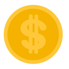Coin Icon Logo Design Element