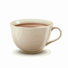 Vector illustration of Realistic Cool tea cup over w