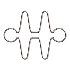 3d liquid chrome abstract shape element