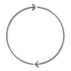 3d liquid chrome abstract shape element