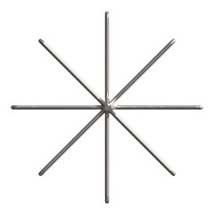 3d liquid chrome abstract shape element