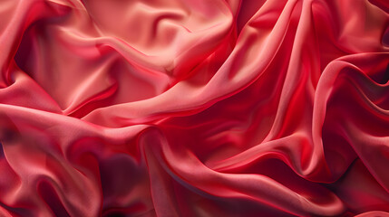 Obraz premium Close Up View of Red Fabric
