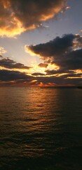 sunset over the river