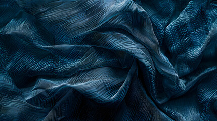Close Up Shot of Blue Fabric - obrazy, fototapety, plakaty