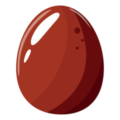 simple design of easter chicken egg painted in red color, element for poster, banner or various design