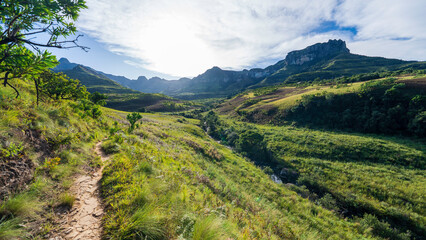 Fototapeta na wymiar Tugela Gorge Hiking Trail, Drakensberg, South Africa
