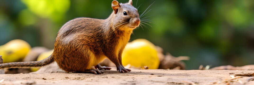 Intriguing Nature: Central American Agouti Rodent in its Natural Habitat
