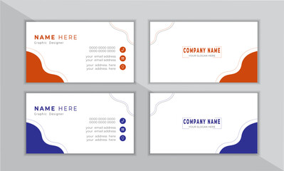 font and back presentation business card  template modern design.