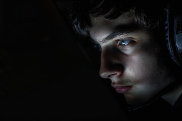 This dark, intentionally blurred image offers a sense of mystery, with a focus on textured surfaces and subtlety