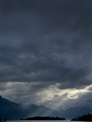 Mountains and storm, Queensland, New Zealand