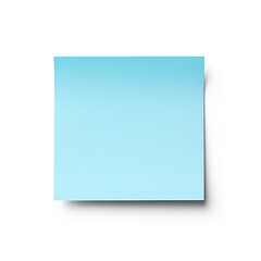 Azure blank post it sticky note isolated on white background