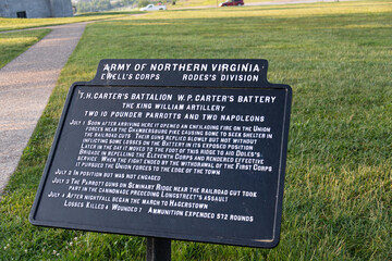 Army of Northern Virginia, W. P. Carter&rsquo;s battery Monument, Gettysburg National Military Park, Pennsylvania