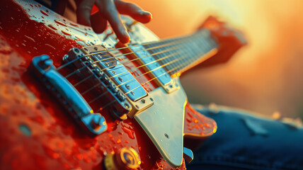 Electric guitar Gibson Les Paul - obrazy, fototapety, plakaty