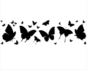 Poster de jardin Papillons en grunge butterflies and flowers