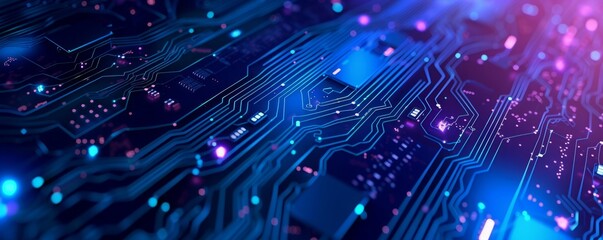 glowing neon chip background.