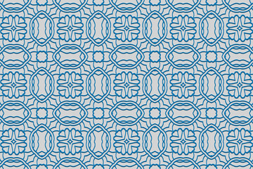 Embossed background, cover design. Handmade. Geometric elegant blue 3D pattern. Ornaments, arabesques, boho style. Exotic of the East, Asia, India, Mexico, Aztec, Peru. Ideas for design and decor.