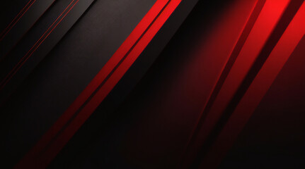 モダンで豪華なグリッド パターン レトロな蒸気シンセウェーブ煙霧、ネオン赤い光線、三角形の縞模様のライン紙カット スタイルを持つ抽象的な黒赤のゲームの背景 - obrazy, fototapety, plakaty