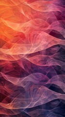 Fototapeta premium Warm holographic waves with a soft, fiery undertone