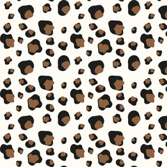 Obraz premium Leopard skin texture seamless pattern background 