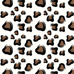 Leopard texture seamless pattern background 