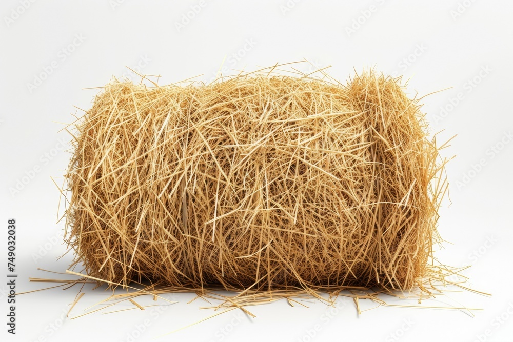 Poster harvesting hay. background with selective focus and copy space