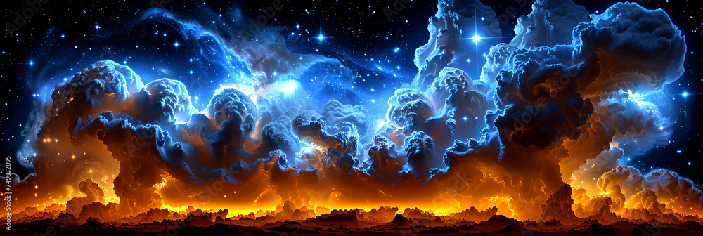 Canvas Prints streams and vortices of color and shape create magical landscapes full of fantasies and inspirati