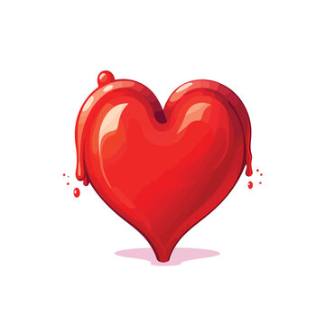 Blood donation heart icon. Clipart image isolated on