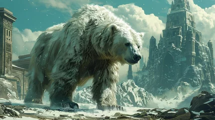 Wandaufkleber giant polar bear © Borel