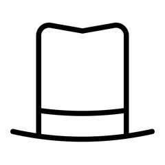This is the Hat icon from the Shopping icon collection with an Outline style