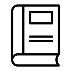 This is the book icon from the Shopping icon collection with an Outline style