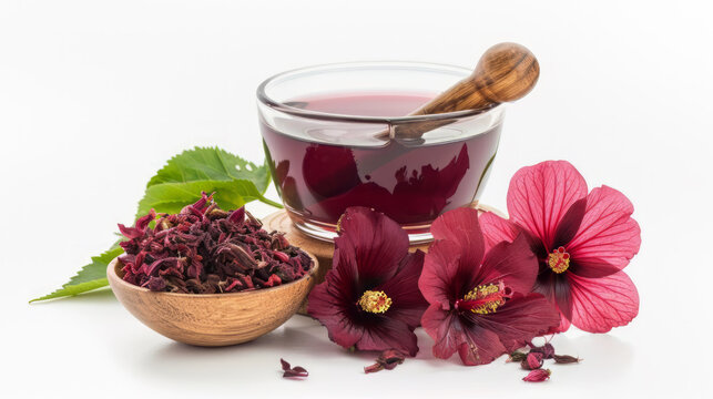 Sobolo Marinade (Hibiscus marinade) isolated on white background