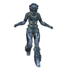 サイバーウーマン　3DCGレンダリング