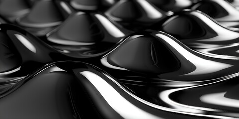Chrome silver black 3d abstract wallpaper background