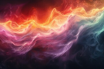 Obraz premium Fantasy Landscape Illusionistic Digital Mesmerizing Wave Pattern